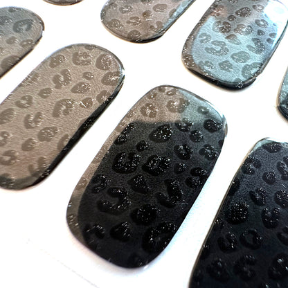 Black Leopard Nail Wraps