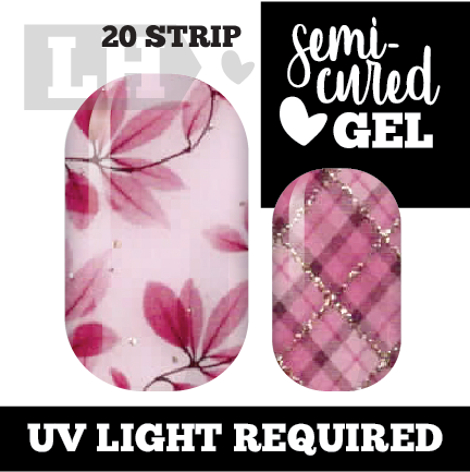 Spring Rose Plaid Nail Wraps