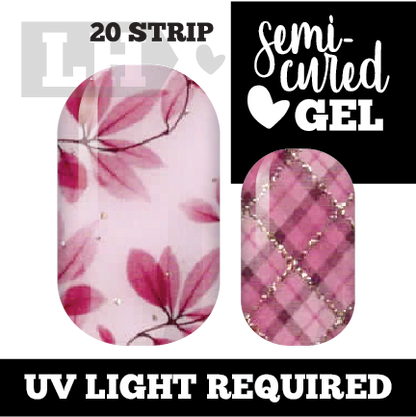 Spring Rose Plaid Nail Wraps