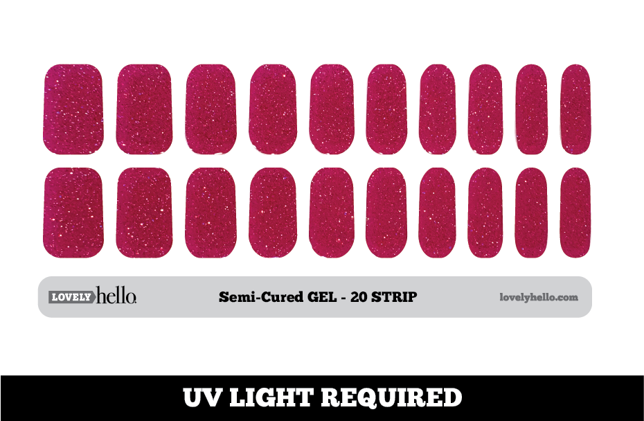 Raspberry Sparkle Nail Wraps