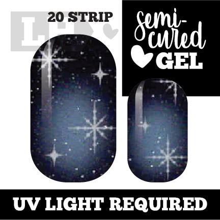 Night Snow Shimmer Nail Wraps