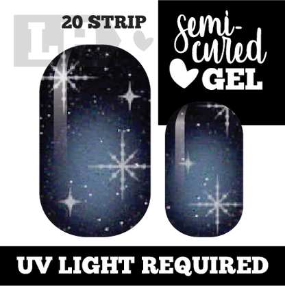 Night Snow Shimmer Nail Wraps