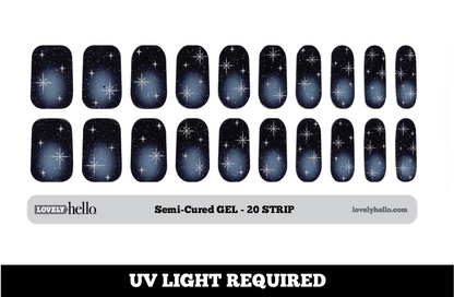 Night Snow Shimmer Nail Wraps