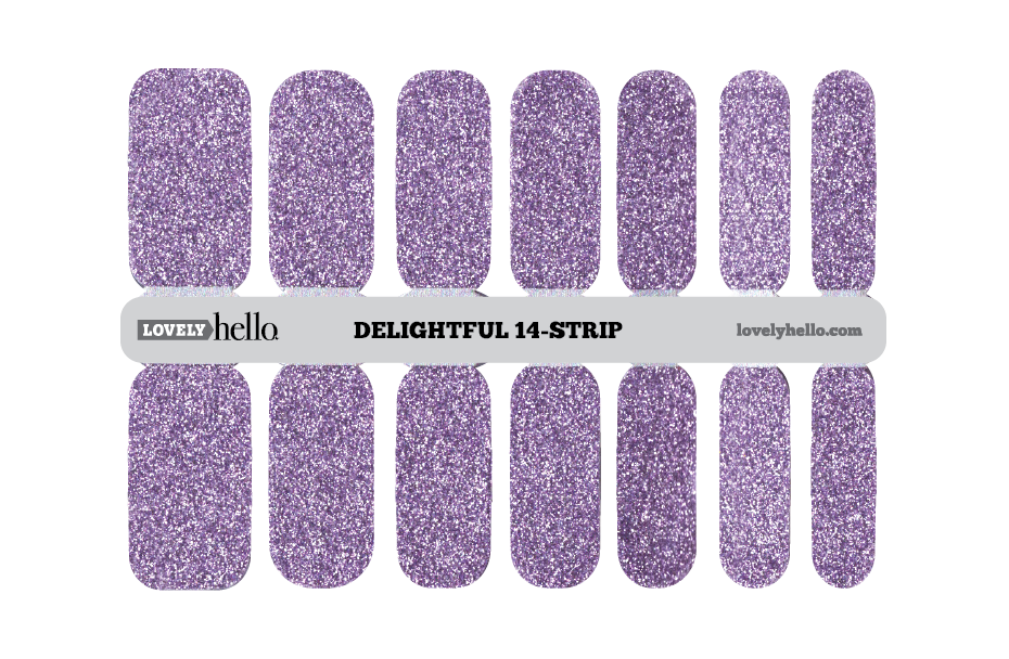 Lavender Glitz Nail Wraps