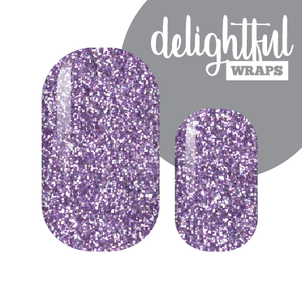 Lavender Glitz Nail Wraps