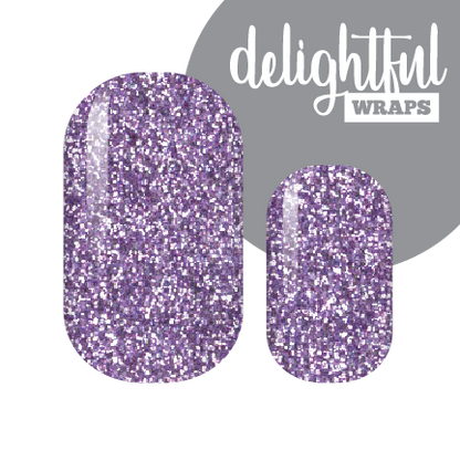 Lavender Glitz Nail Wraps