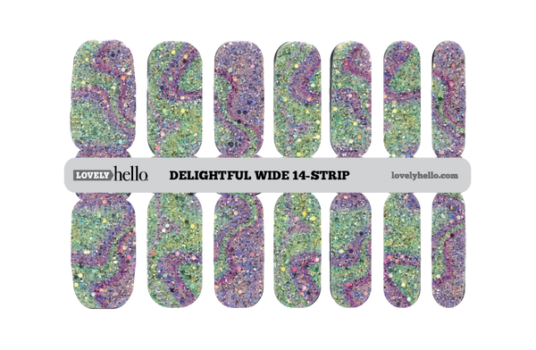 Lilac and Lime Nail Wraps