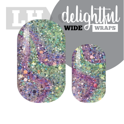 Lilac and Lime Nail Wraps