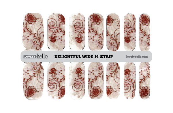 Russet Pearl Floral Nail Wraps