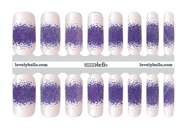 Amethyst Tipped Glitter Nail Wraps