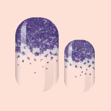 Amethyst Tipped Glitter Nail Wraps