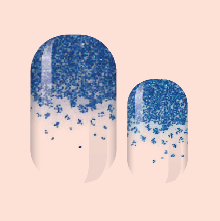 Sapphire Glitter Nail Wraps