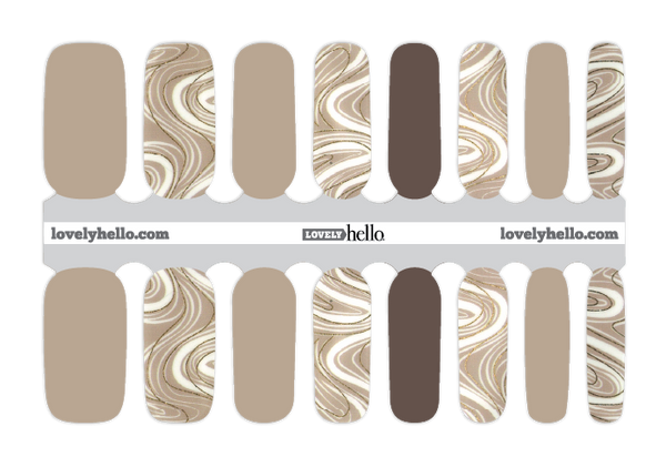 Cafe Swirl Nail Wraps