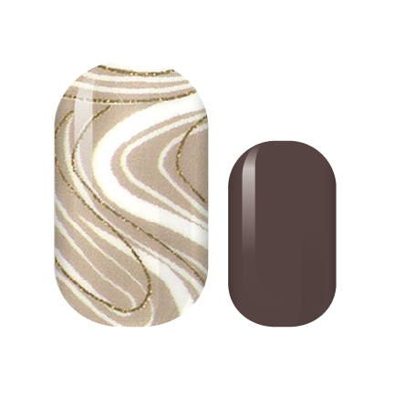 Cafe Swirl Nail Wraps