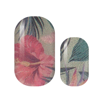 Hawaiian Hibiscus Nail Wraps