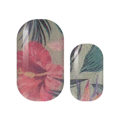 Hawaiian Hibiscus Nail Wraps