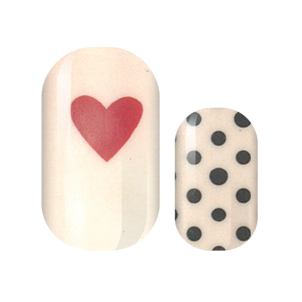 Polka Hearts Nail Wraps