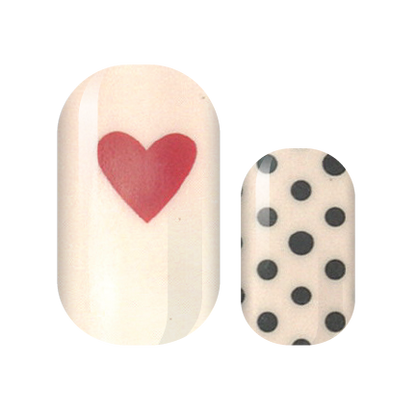 Polka Hearts Nail Wraps