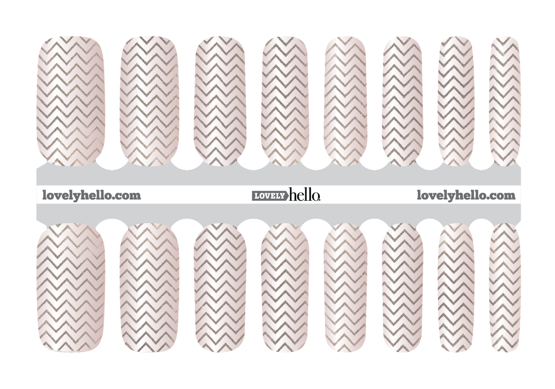 Rose Gold Chevron Nail Wraps