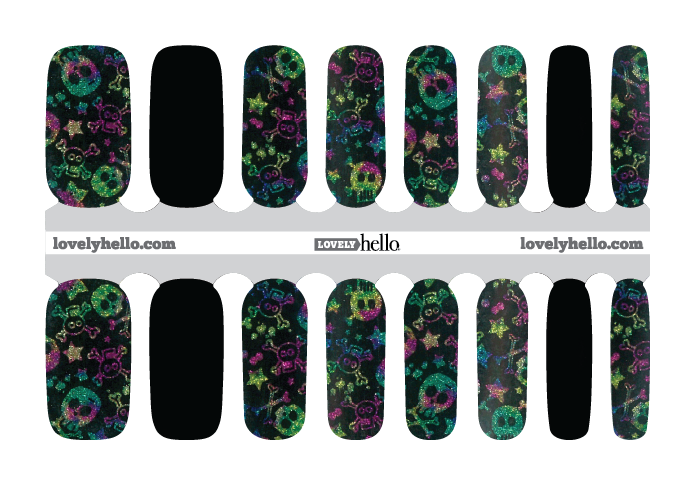 Graffiti Glitter Nail Wraps