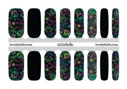 Graffiti Glitter Nail Wraps