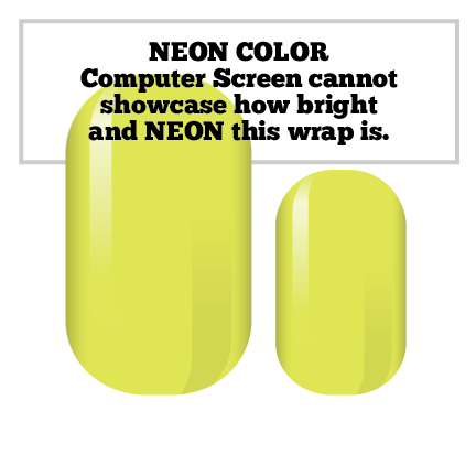 NEON Electric Yellow/Lime Nail Wraps