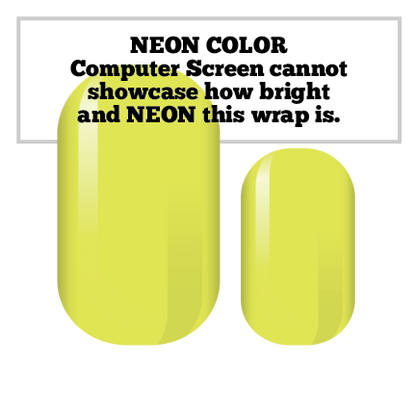 NEON Electric Yellow/Lime Nail Wraps