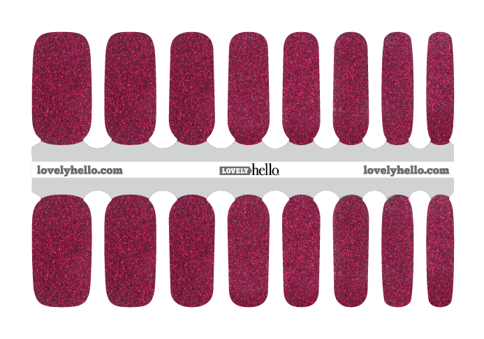 Magenta Sparkle Nail Wraps