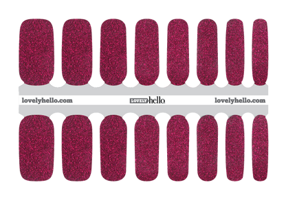 Magenta Sparkle Nail Wraps