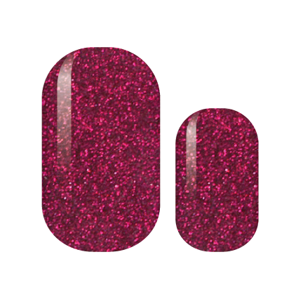 Magenta Sparkle Nail Wraps