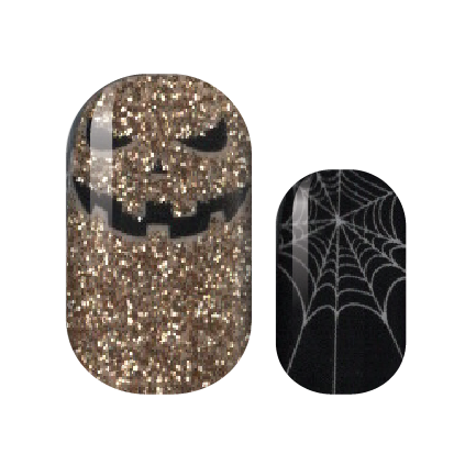 Black Tie Halloween Nail Wraps