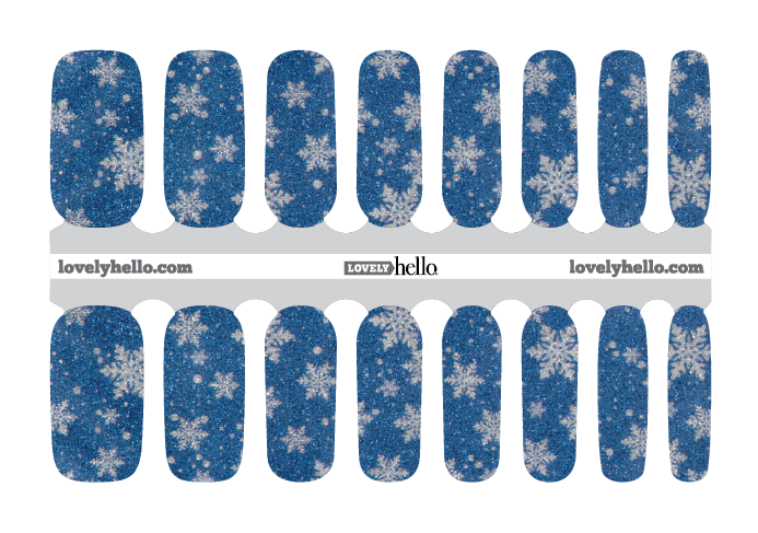 Glittery Snowscape Nail Wraps