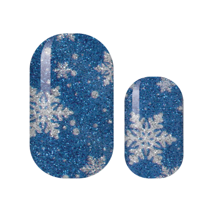 Glittery Snowscape Nail Wraps