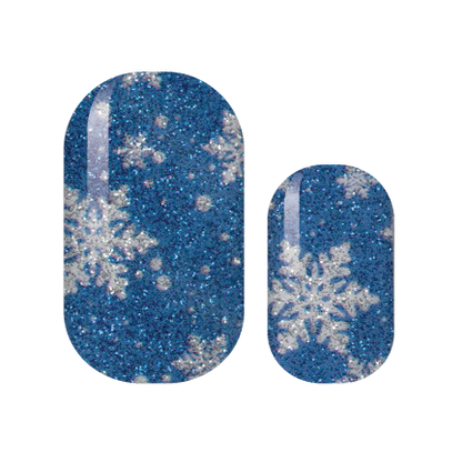 Glittery Snowscape Nail Wraps