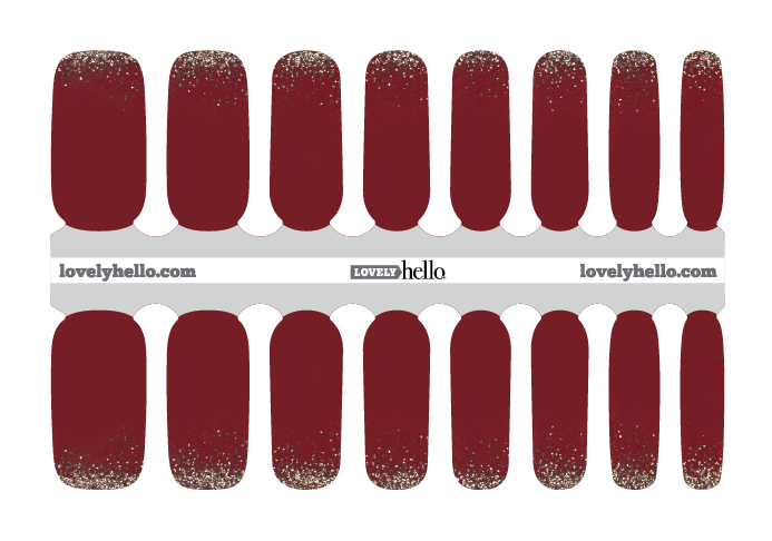 Royal Red Glam Nail Wraps