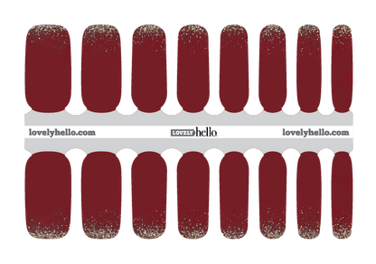 Royal Red Glam Nail Wraps