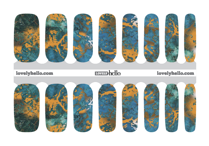 African Turquoise Nail Wraps