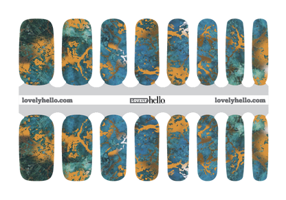 African Turquoise Nail Wraps