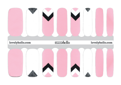 Chevron Blush Nail Wraps