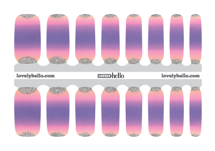 Silver Moon Sky Nail Wraps