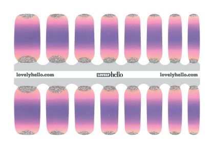 Silver Moon Sky Nail Wraps