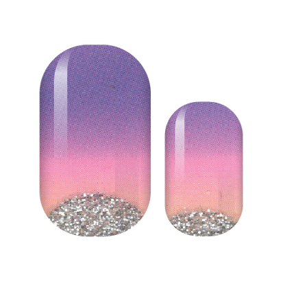 Silver Moon Sky Nail Wraps