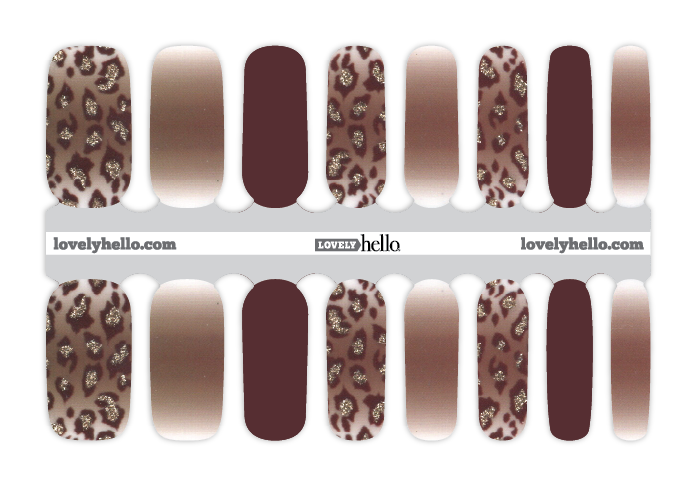 Chocolate Leopard Nail Wrap