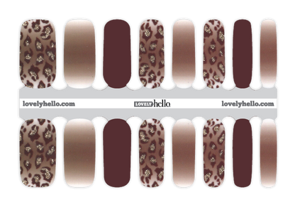 Chocolate Leopard Nail Wrap