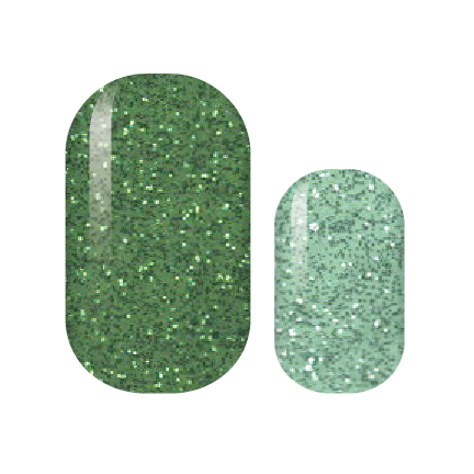 Emerald City Glitter Nail Wrap