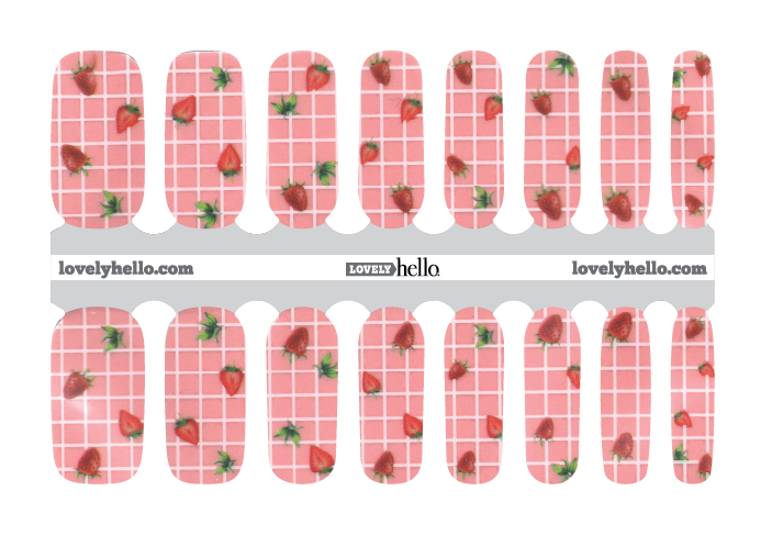 Berry Plaid Nail Wraps