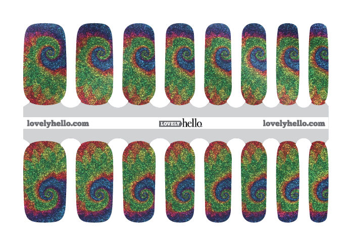 Rainbow Nautilus Nail Wraps