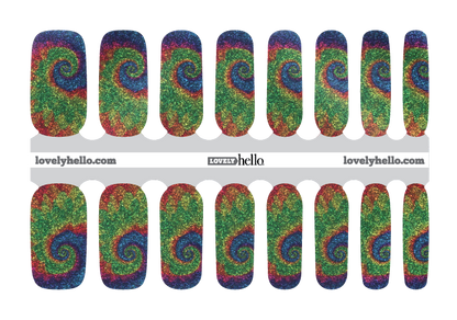 Rainbow Nautilus Nail Wraps