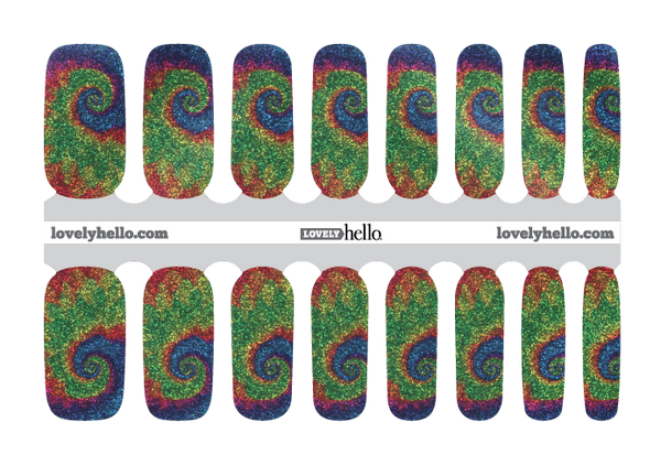 Rainbow Nautilus Nail Wraps