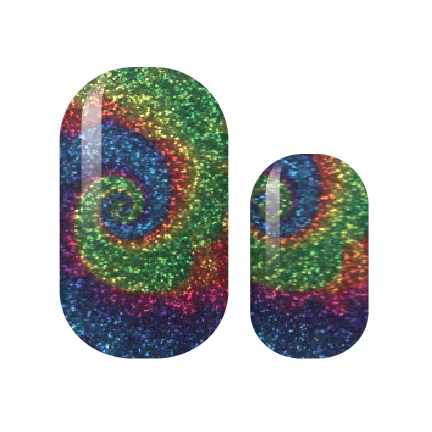 Rainbow Nautilus Nail Wraps